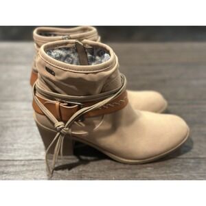 Roxy Women's Dallas Cowboy Western Heeled boots Booties Sz 8.5‎ Boho GUC